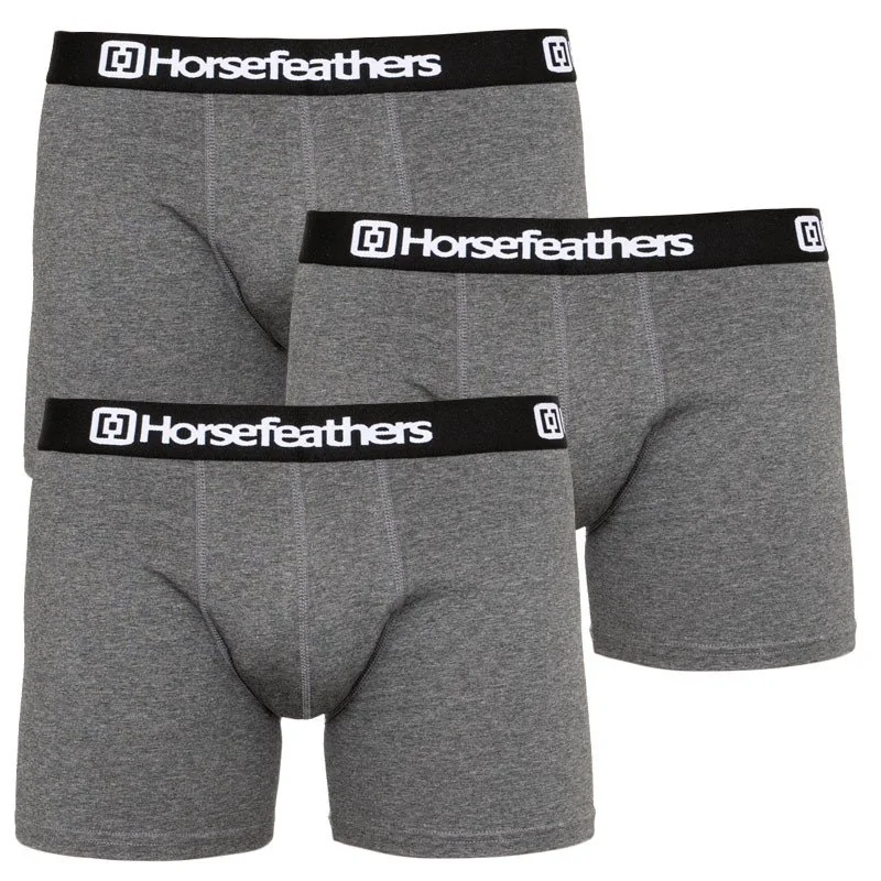 Horsefeathers 3PACK pánské boxerky Dynasty heather antracite (AM067B) M