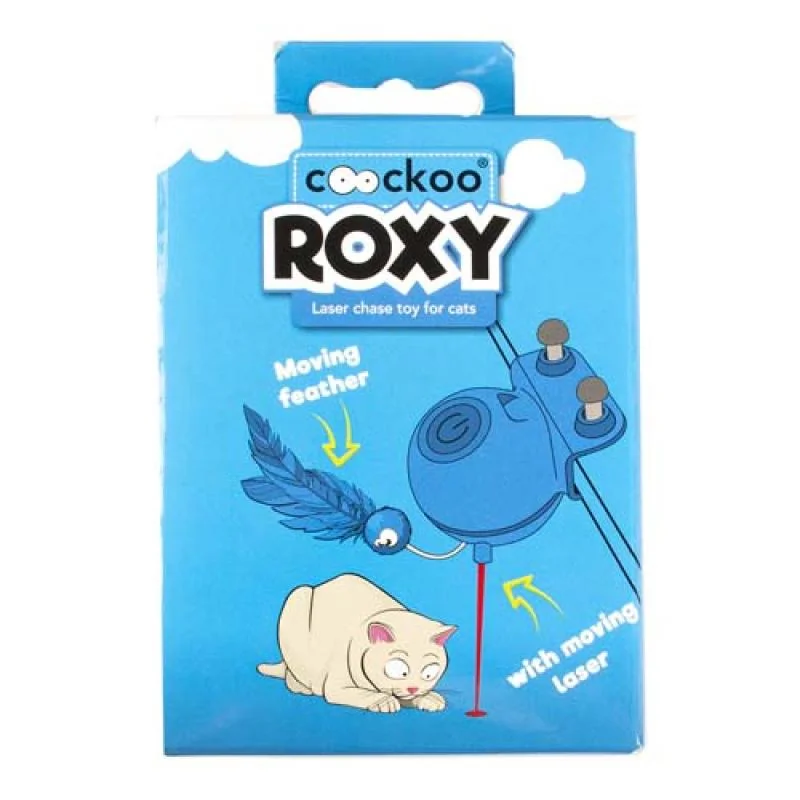 Ebi COOCKOO ROXY Interaktivní laserová hračka pro kočky 8x8x10,5cm modrá 