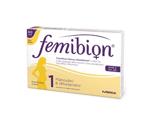 Femibion 1 Plánování a 1. trimestr bez jódu 60 tablet