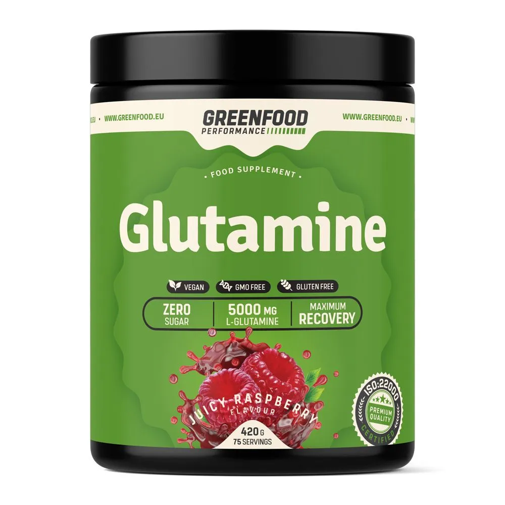 GreenFood Performance Glutamine Juicy malina 420 g