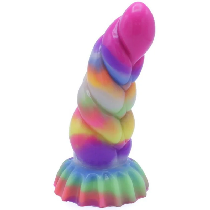 Kiotos Svítící dildo s přísavkou Unicorn Horn 17 cm