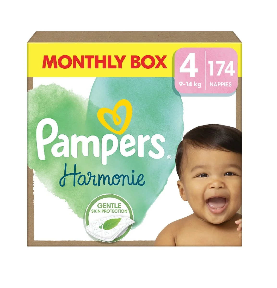 Pampers Harmonie Box vel. 4 9–14 kg dětské pleny 174 ks