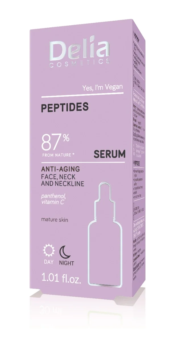 Delia Peptides Sérum proti stárnutí na obličej, krk a dekolt 30 ml