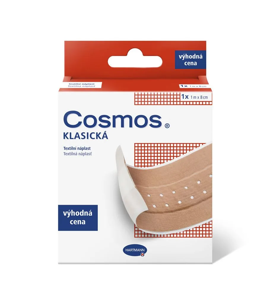 Cosmos Klasická textilní 1 m x 8 cm náplast 1 ks