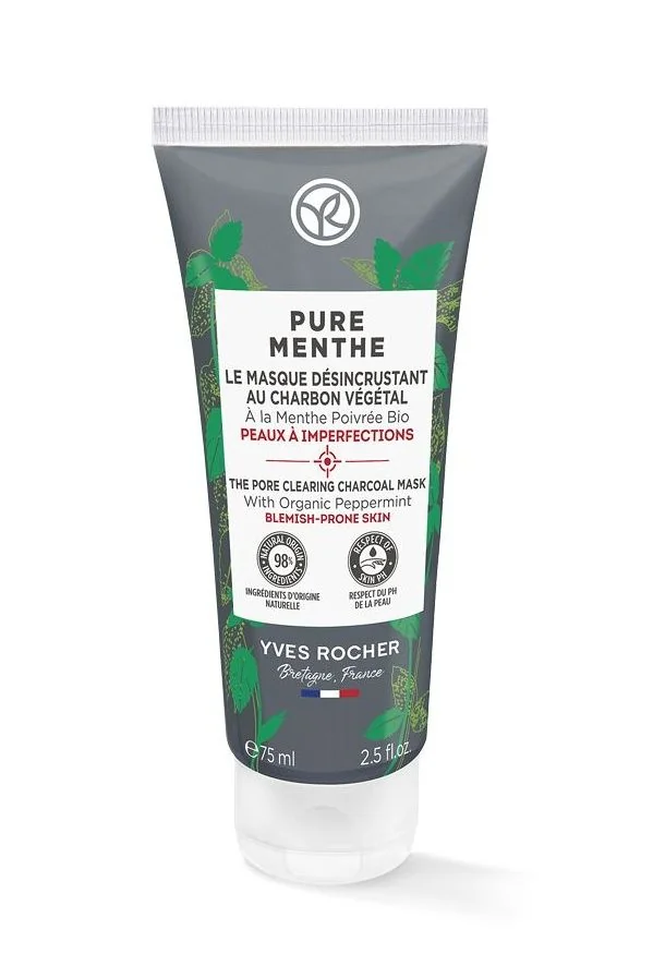 Yves Rocher Maska s aktivním uhlím Pure Menthe 75 ml