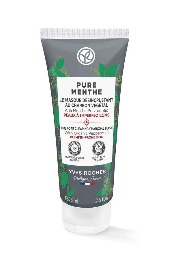 Yves Rocher Maska s aktivním uhlím Pure Menthe 75 ml