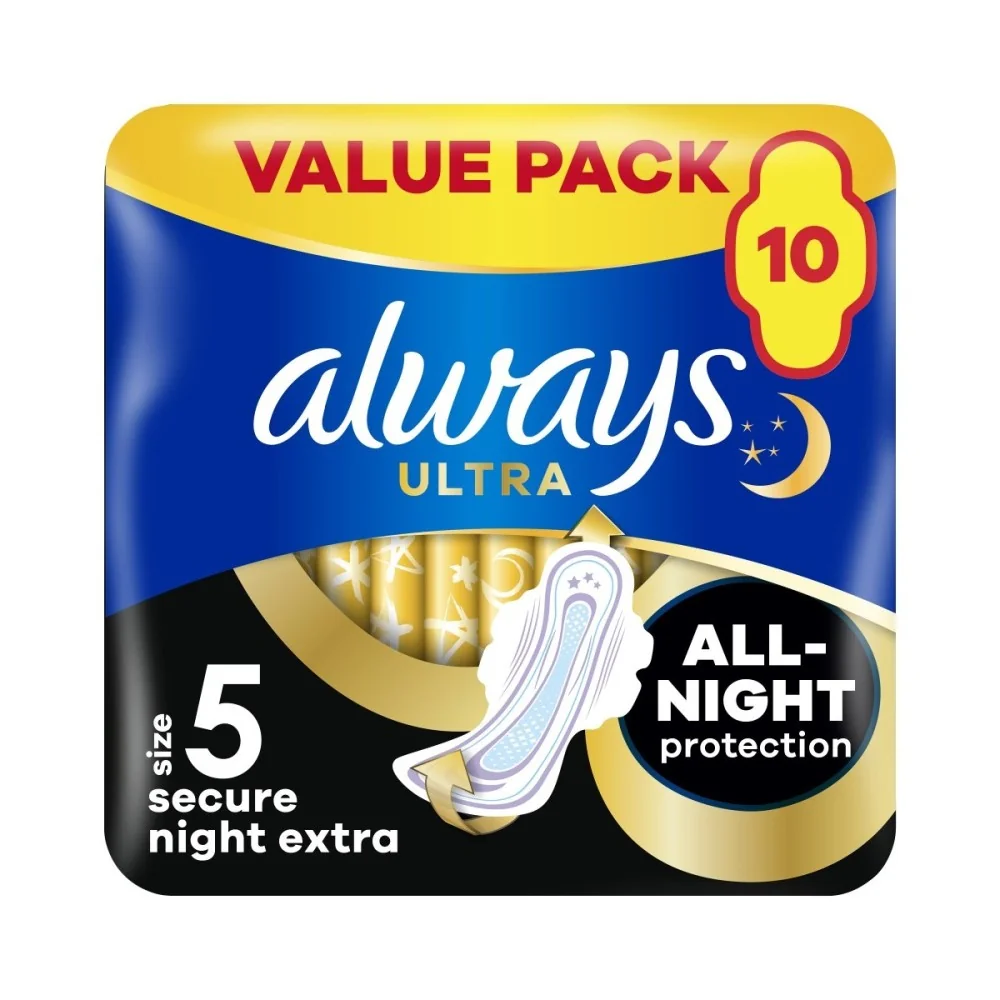 Always 5 Secure Night Extra Protection vložky 10 ks