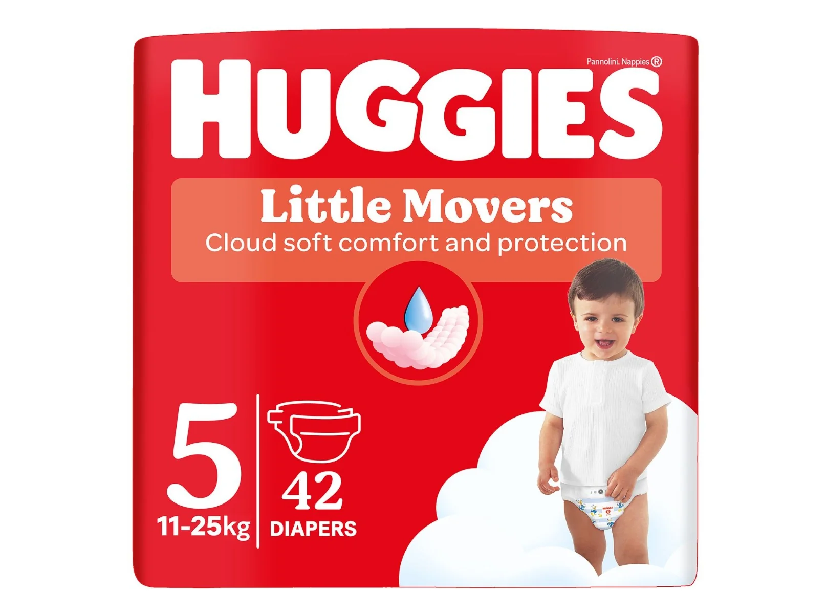 Huggies Little Movers 5 11-25 kg jednorázové plenky 42 ks