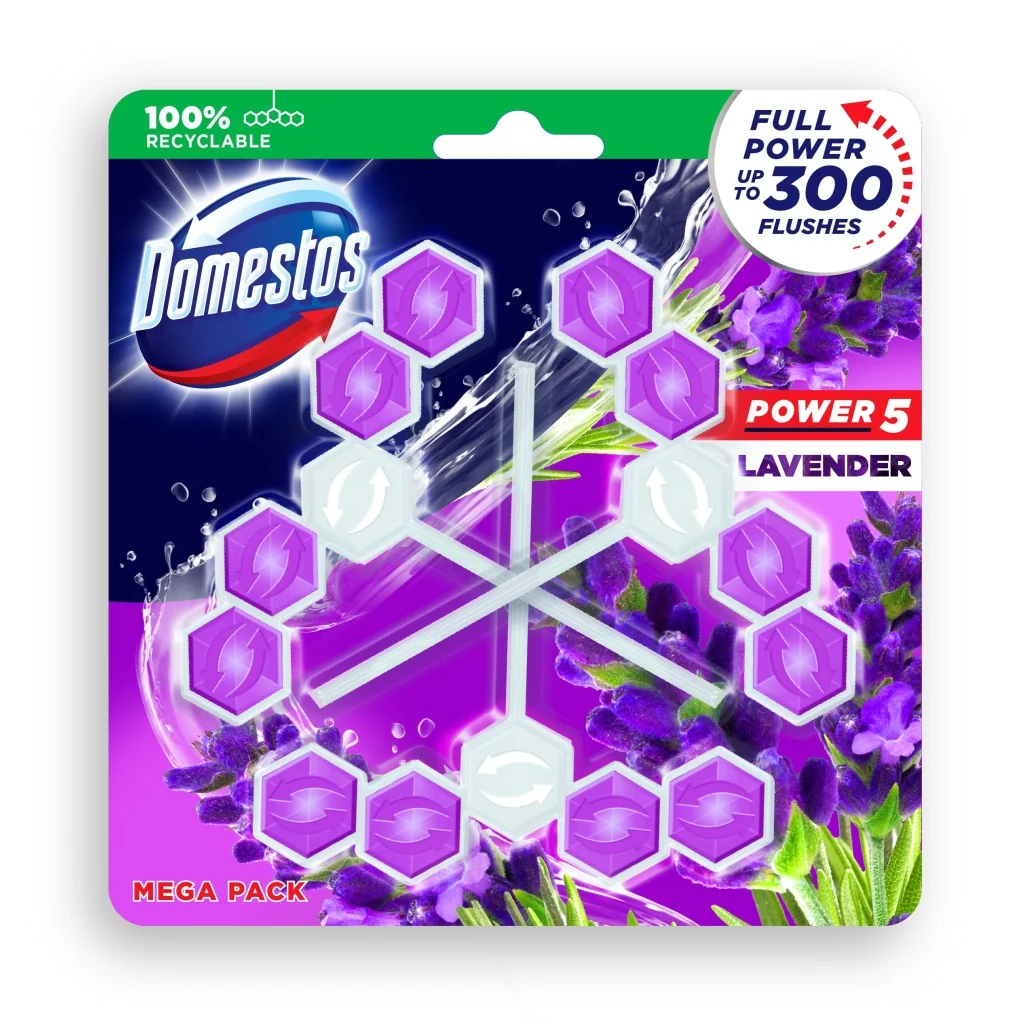 Domestos Power 5 Levandule 3x55 g