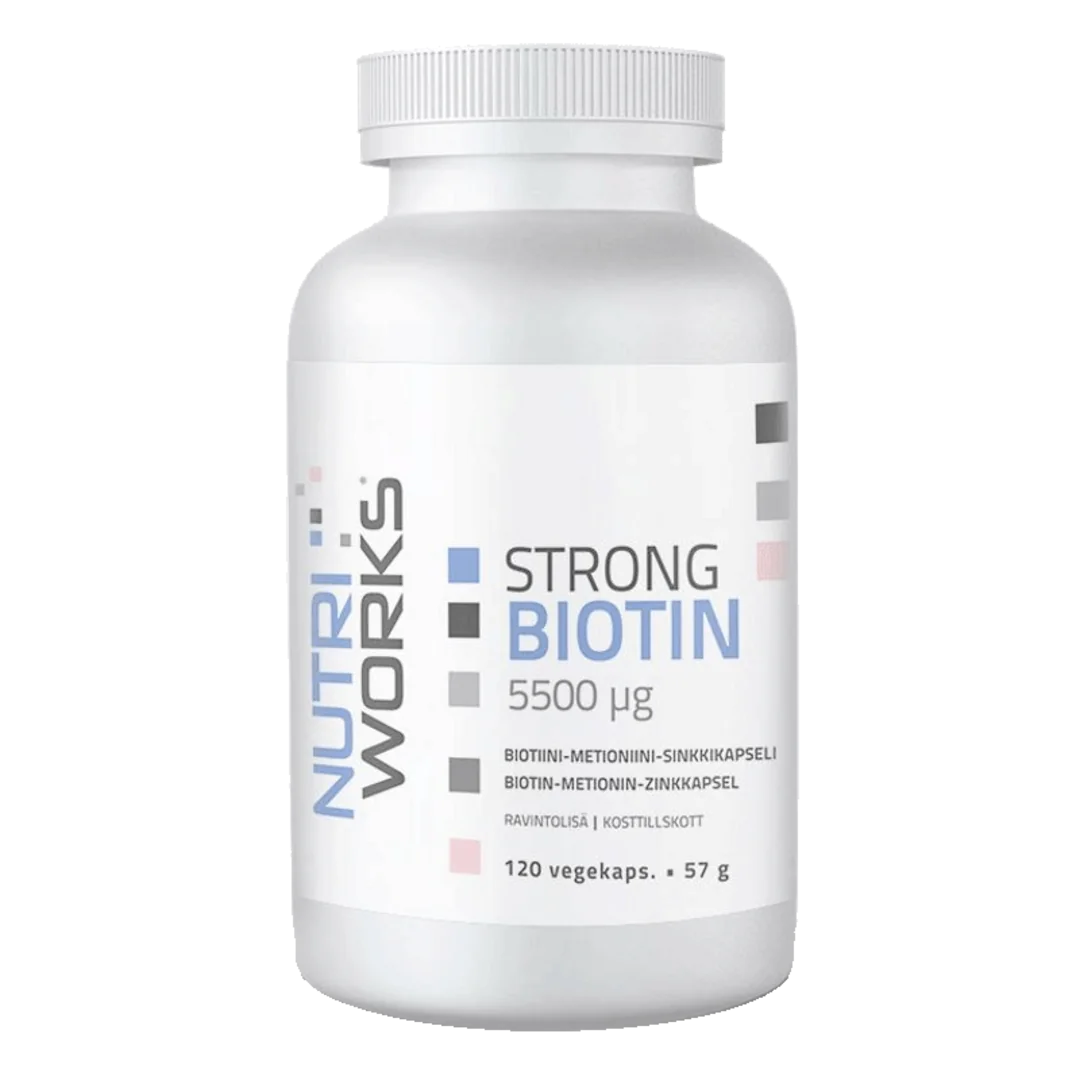 NutriWorks Strong Biotin 5500µg - 120 kapslí