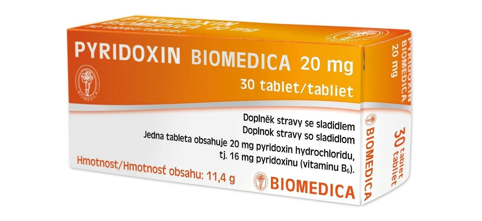 Biomedica Pyridoxin 20 mg 30 tablet