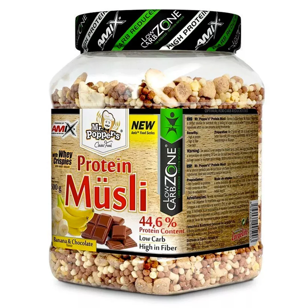 Amix Nutrition Protein Müsli 500g - vanilka, malina