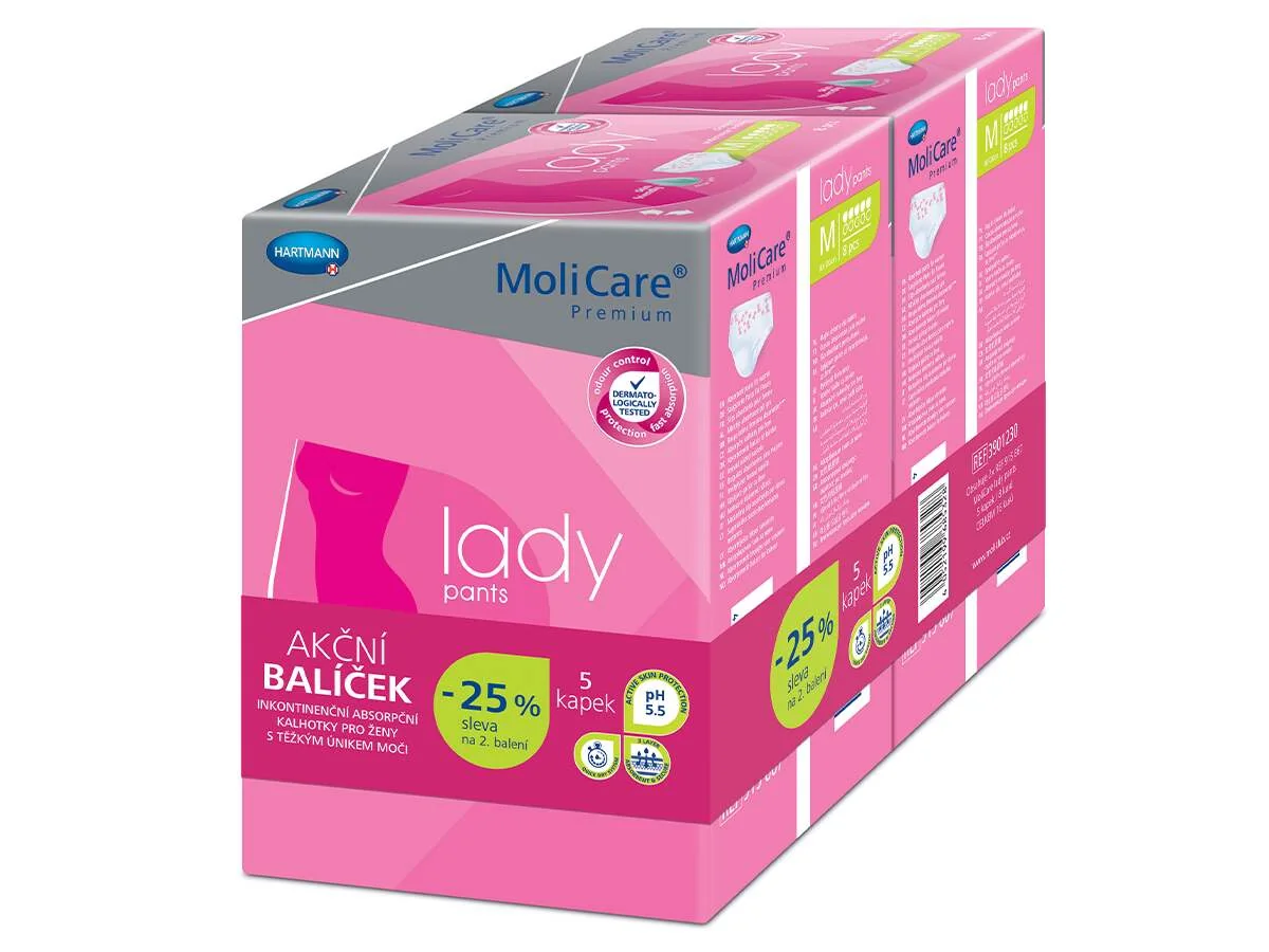 MoliCare Lady Pants 5 kapek, vel M inkontinenční kalhotky 2x8 ks