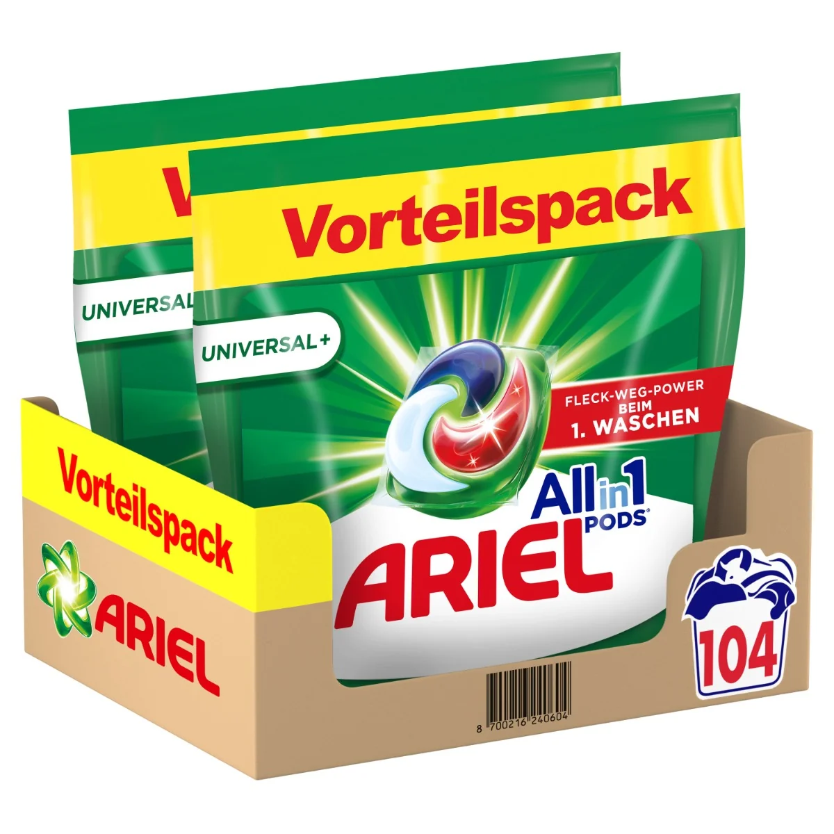 Ariel Universal Plus Prací kapsle 104 ks