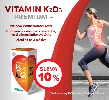Biomin Vitamin K2 + D3 PREMIUM+ 60 tobolek SLEVA 10% (květen 2024)