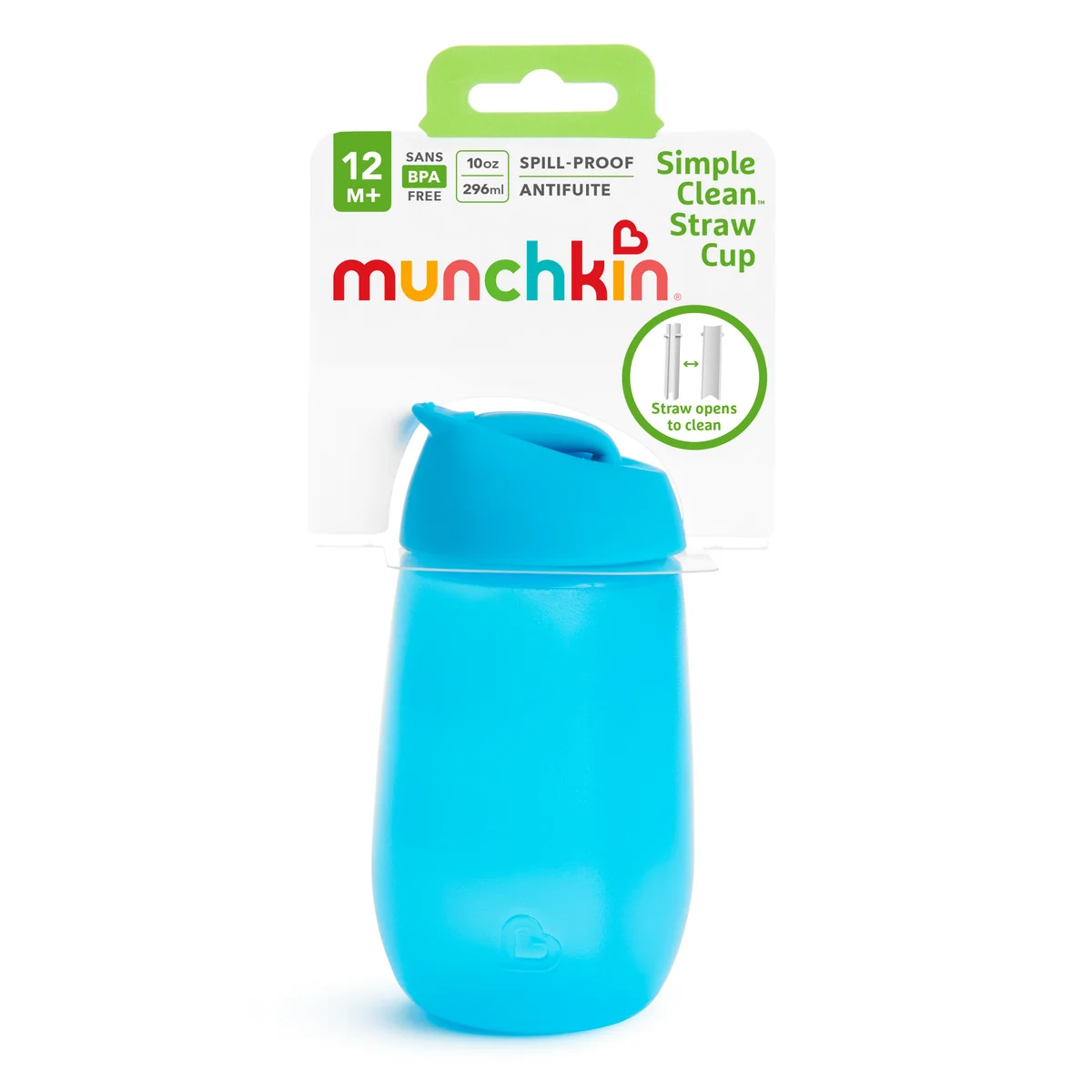 Munchkin Simple Clean Hrneček 12m+ 296 ml modrý