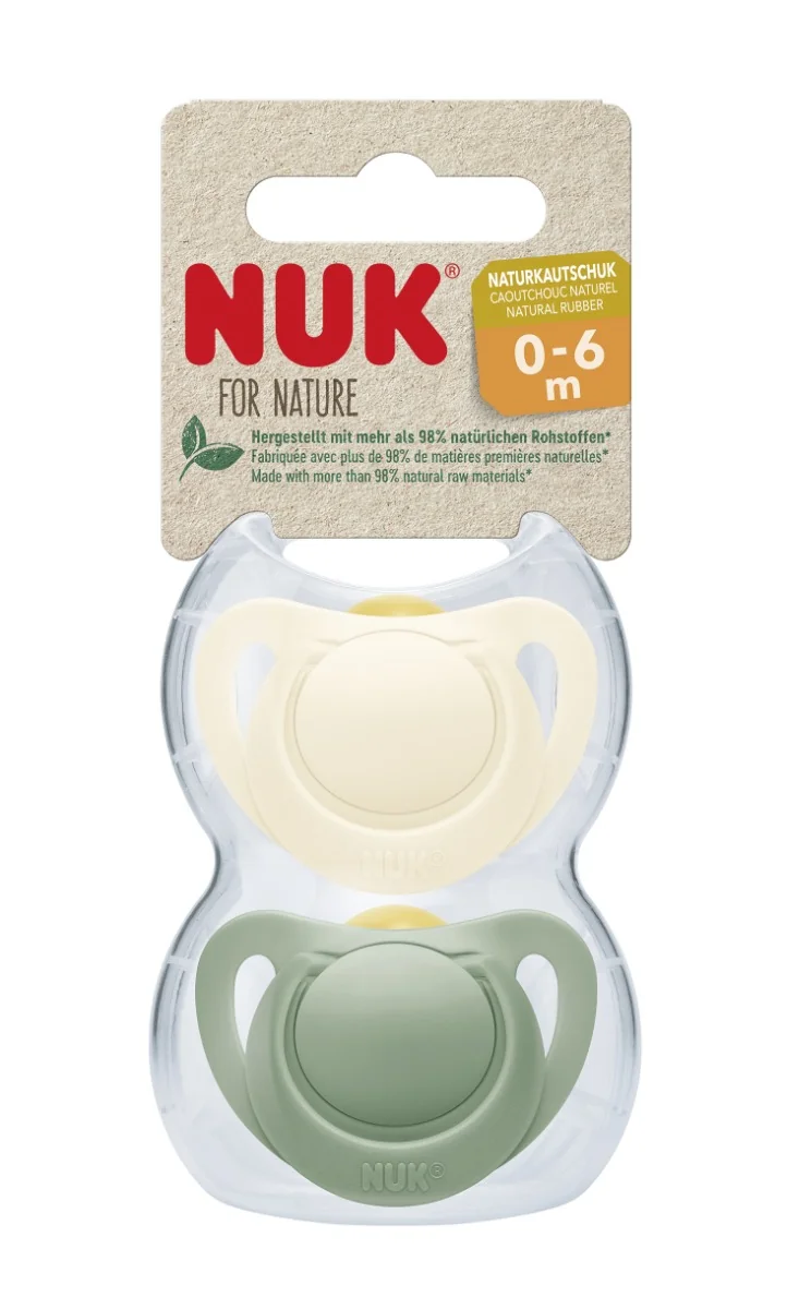 NUK For Nature Dudlík latex 0-6m box 2 ks