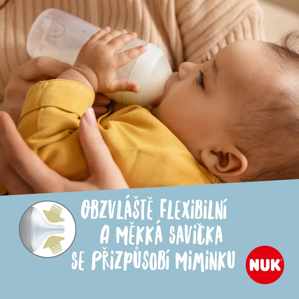 NUK Perfect Match Savička 6m+ vel. univerzální 2 ks