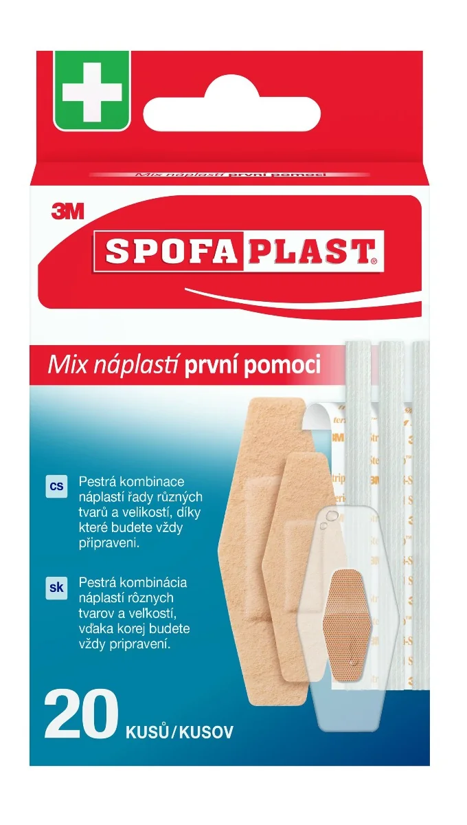 3M Spofaplast 607 Náplasti první pomoci mix 20 ks