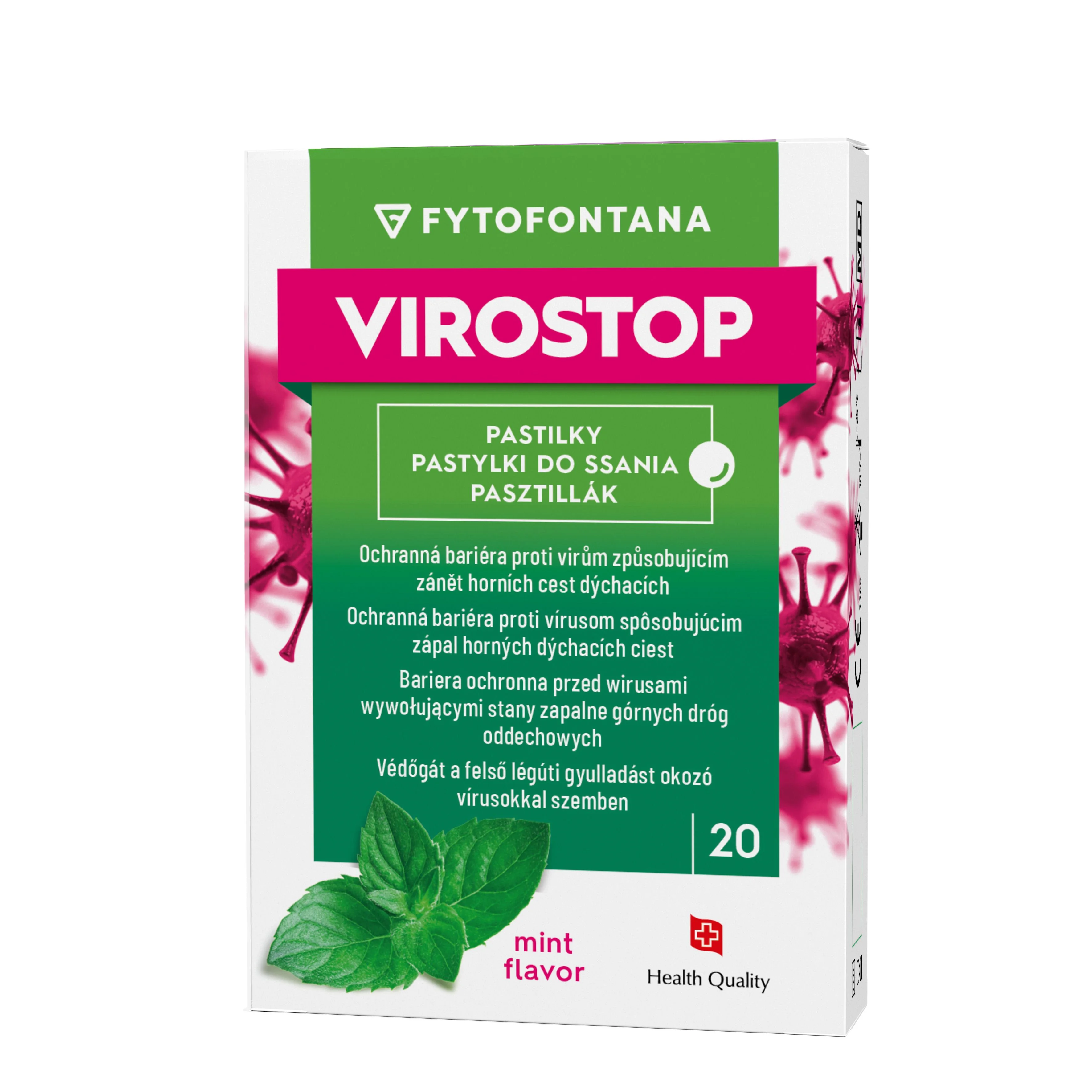 Virostop Pastilky máta 20 ks