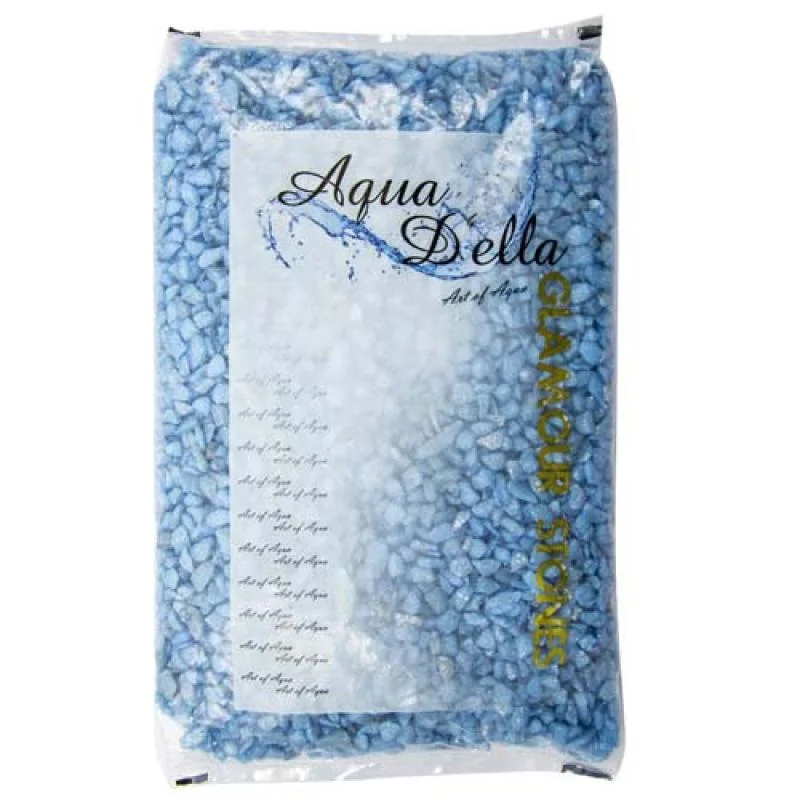 Ebi AQUA DELLA Glamour Stone 6/9mm 2kg INDIAN-BLUE -Barevný třpytivý štěrk do a 