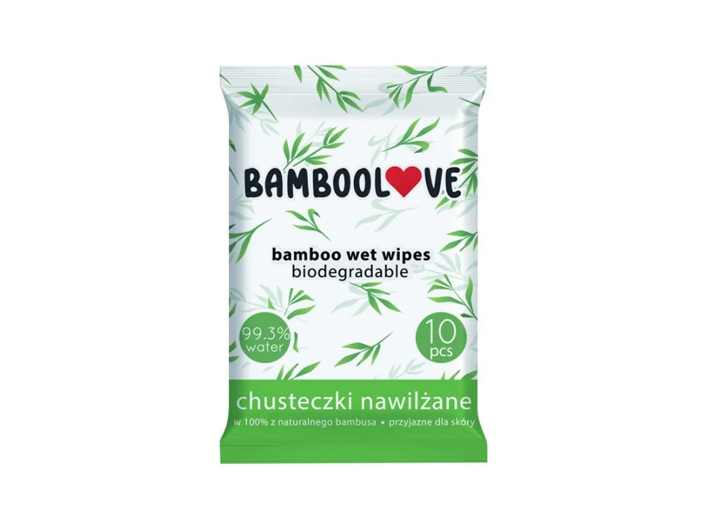 Bamboolove Vlhčené ubrousky Bambus 10 ks