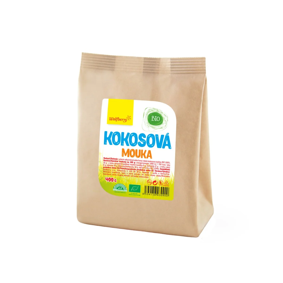 Wolfberry Kokosová mouka BIO 400 g