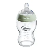 Tommee Tippee Natural Start Samosterilizační skleněná kojenecká lahev s Anti-Colic savičkou Pomalý průtok 0m+ 250 ml