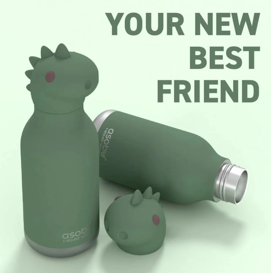 ASOBU Bestie Bottles láhev na pití dinosaurus Dětská termoska