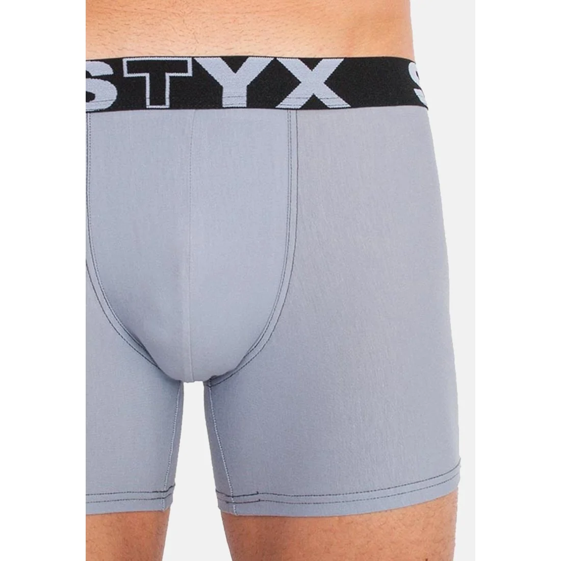 Styx Pánské boxerky long sportovní guma světle šedé (U1067) XL 