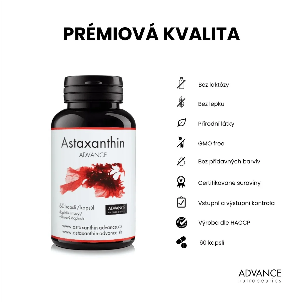 Advance Astaxanthin 60 kapslí