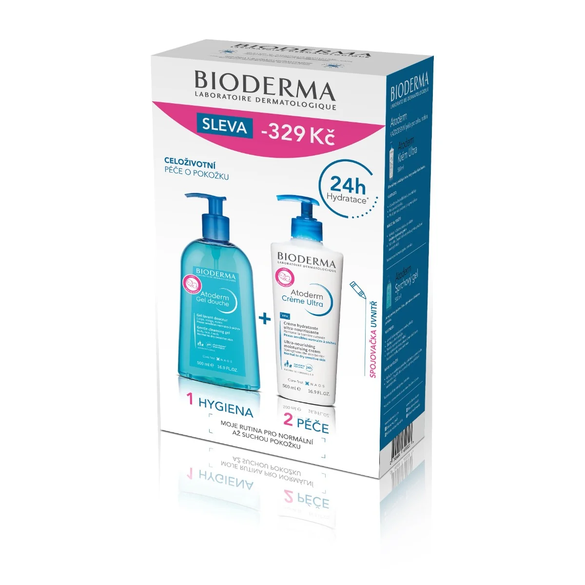 BIODERMA Atoderm Set krém Ultra 500 ml + sprchový gel 500 ml