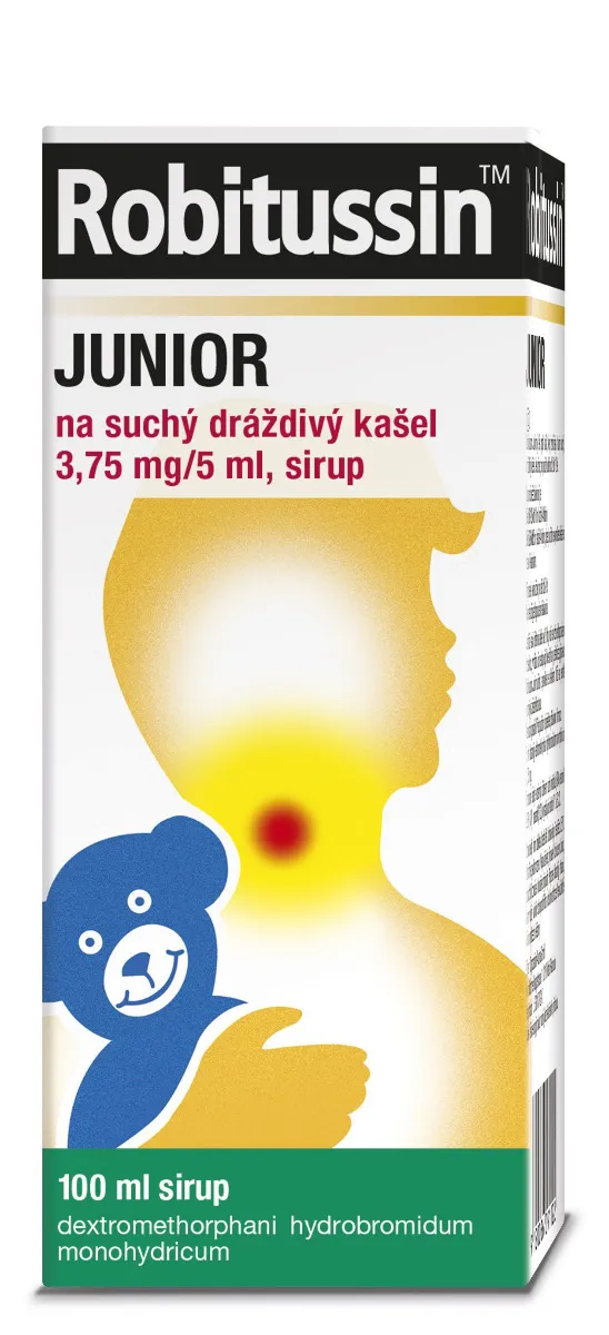 Robitussin Junior na suchý dráždivý kašel 3,75 mg/5 ml sirup 100 ml