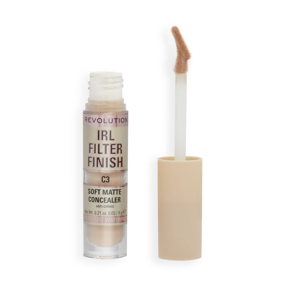 Makeup Revolution IRL Filter Finish Concealer C3 korektor 6 g