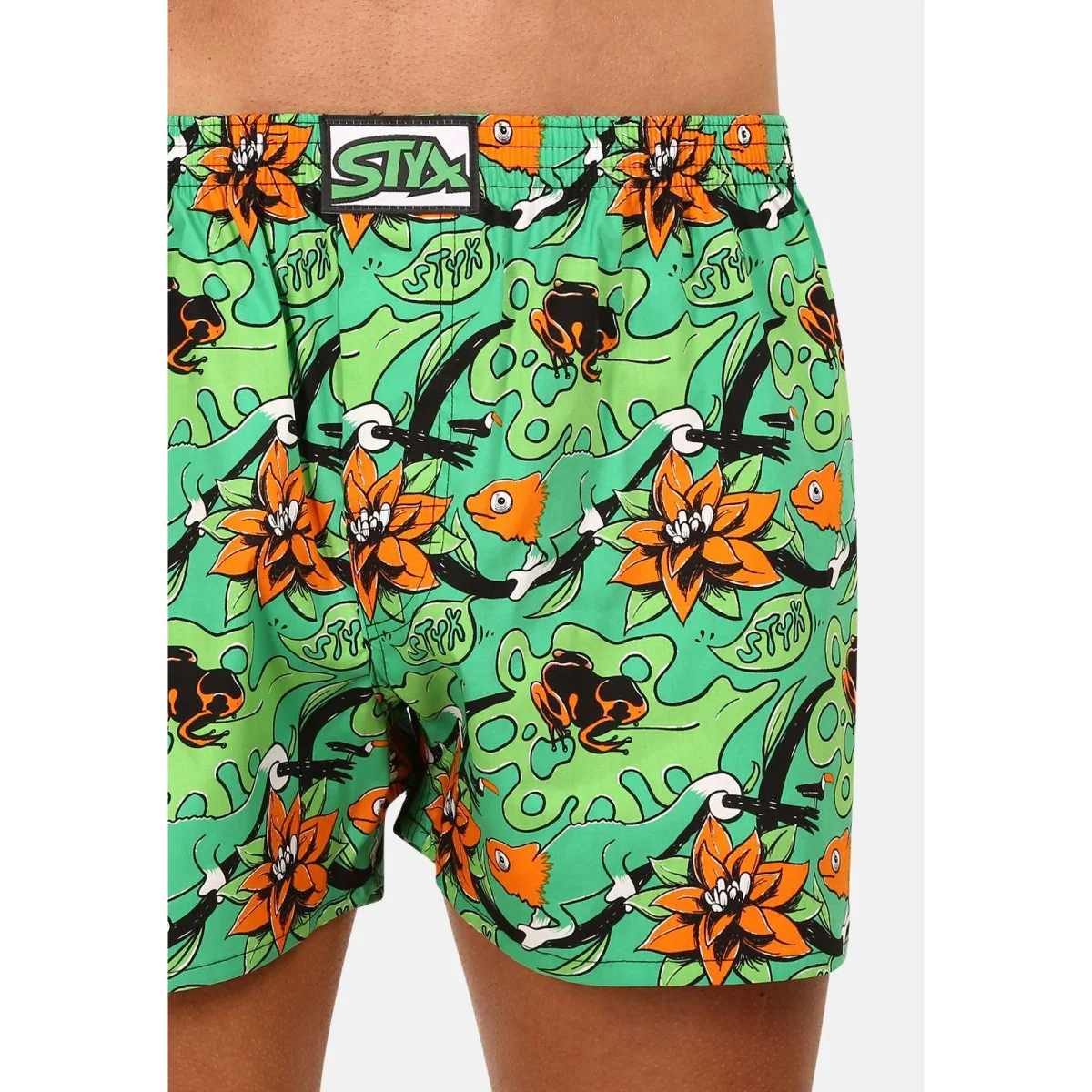 Styx Pánské trenky art klasická guma nadrozměr tropic (E1557) 4XL 