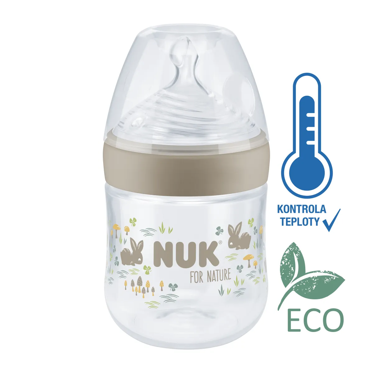 NUK For Nature láhev s kontrolou teploty 150 ml