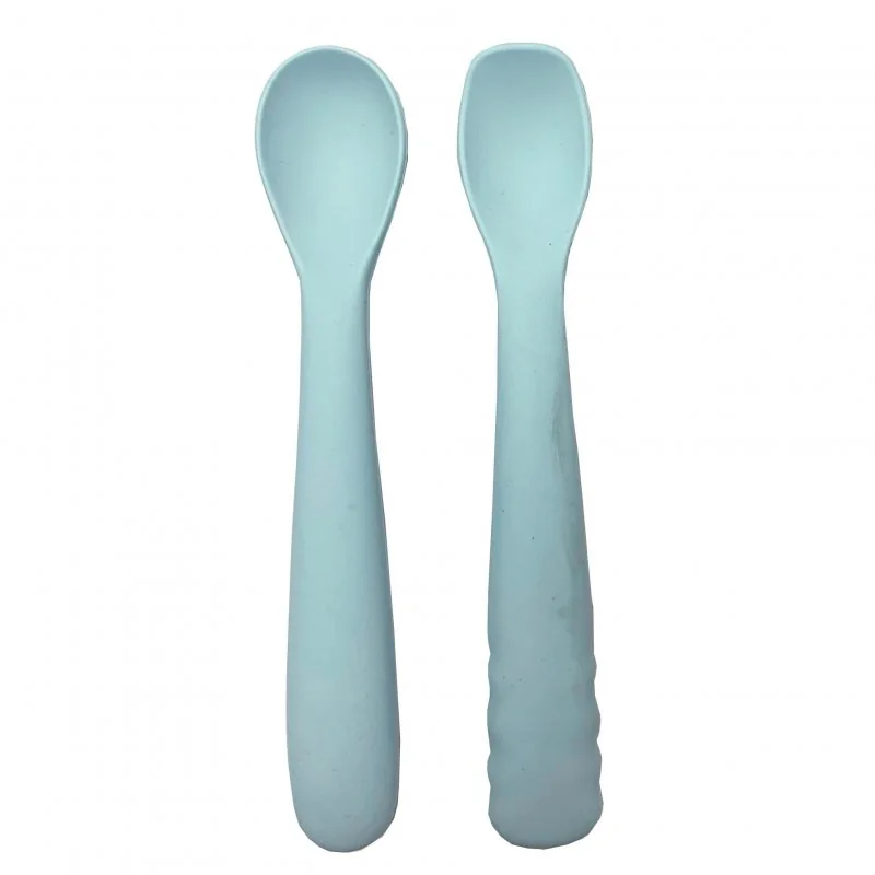 Bo Jungle silikonové lžičky B-Spoon Shape 2ks Pastel Blue