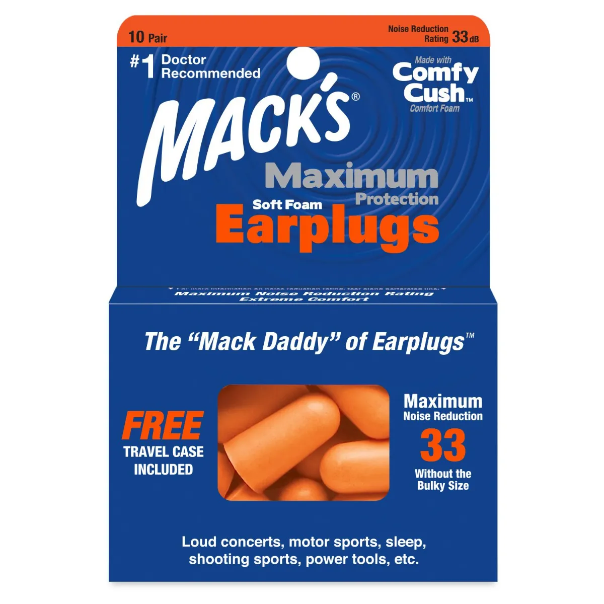 MACKS Maximum Protection špunty do uší 10 párů