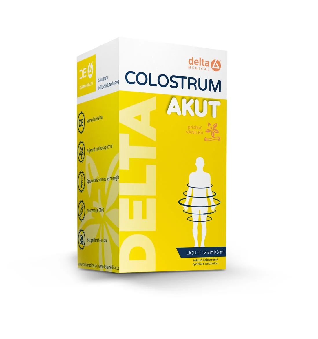 DELTA Colostrum Akut příchuť vanilka 125 ml