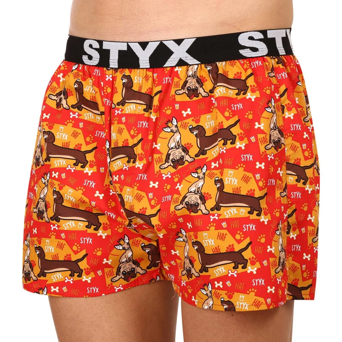 Styx 3PACK pánské trenky art sportovní guma vícebarevné (3B13497) L 