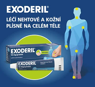 Exoderil krém 30 g léči nehtové a kožní plísně na celém těle