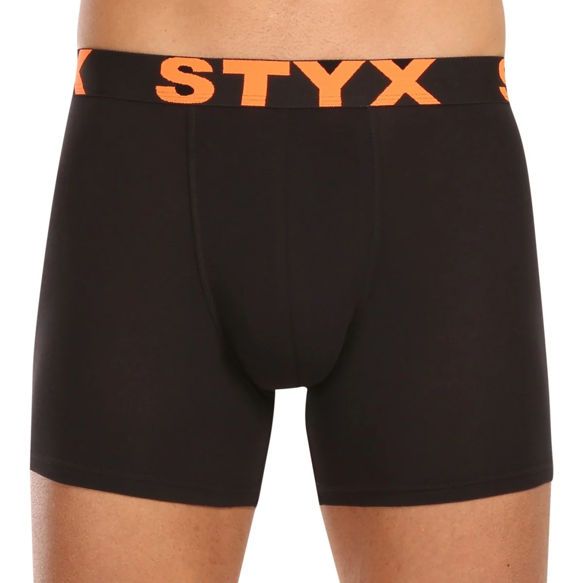 Styx 5PACK pánské boxerky long sportovní guma černé (5U9602) M 