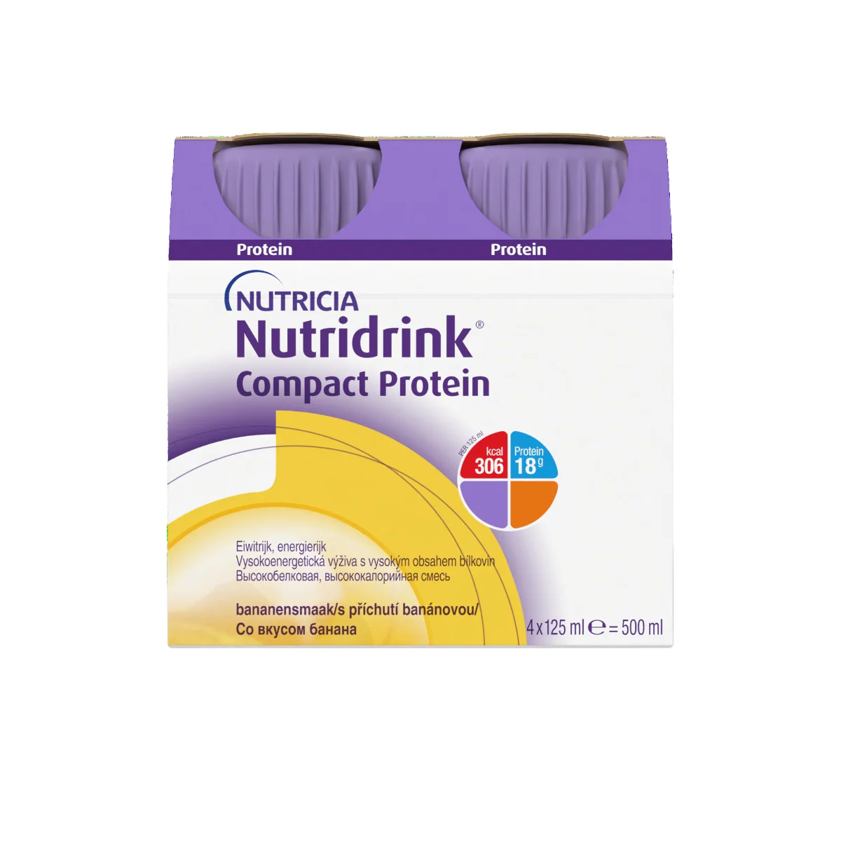 Nutridrink Compact Protein s příchutí banánovou 4x125 ml