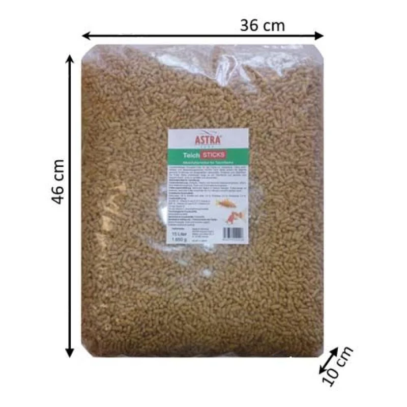 Astra TEICH STICKS 15l/1.650g plovoucí peletové krmivo 