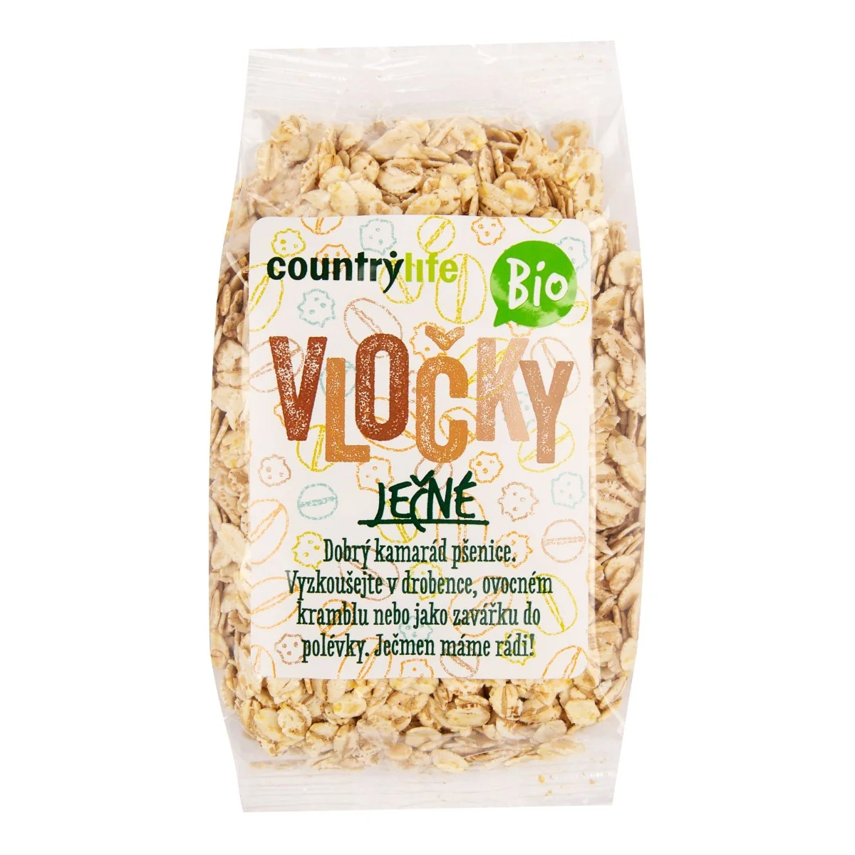 Country Life Vločky ječné BIO 250 g