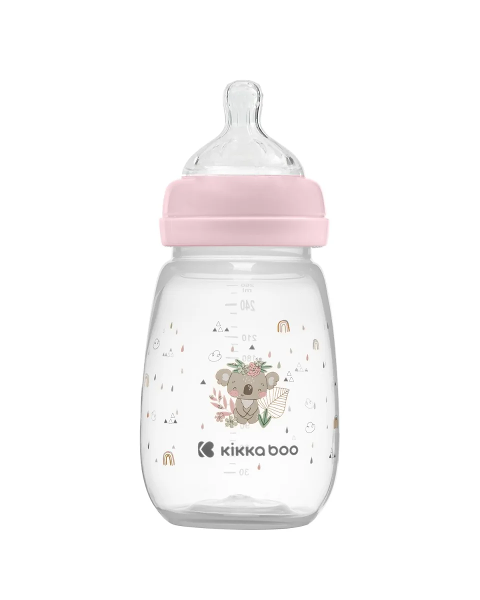 KikkaBoo Kojenecká láhev 3m+ savanna pink 260 ml