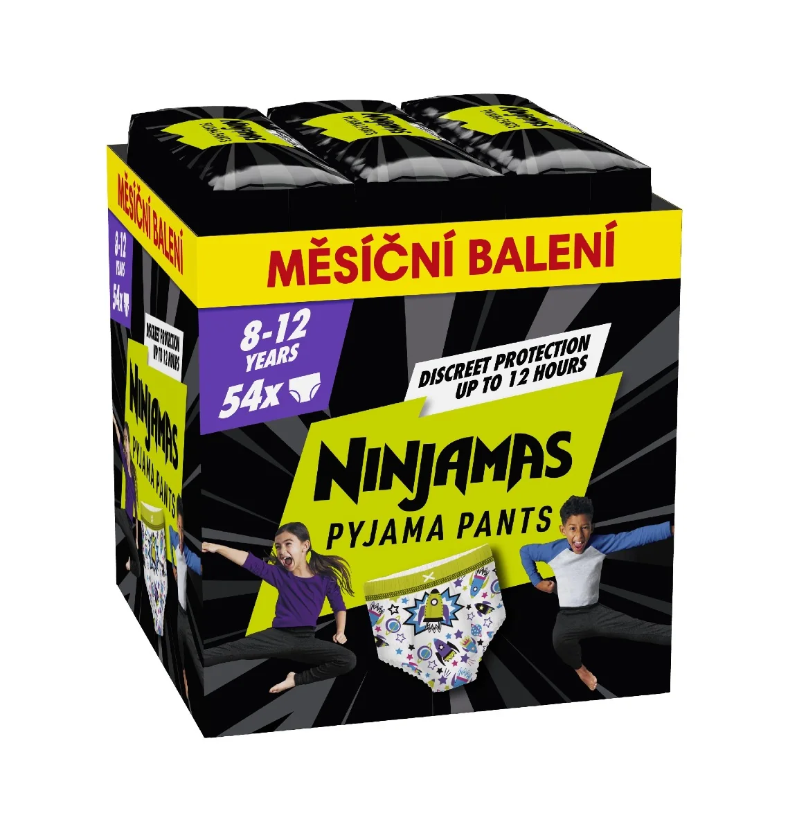 Ninjamas Pyjama Pants kosmické lodě 8–12 let pyžamové kalhotky 54 ks