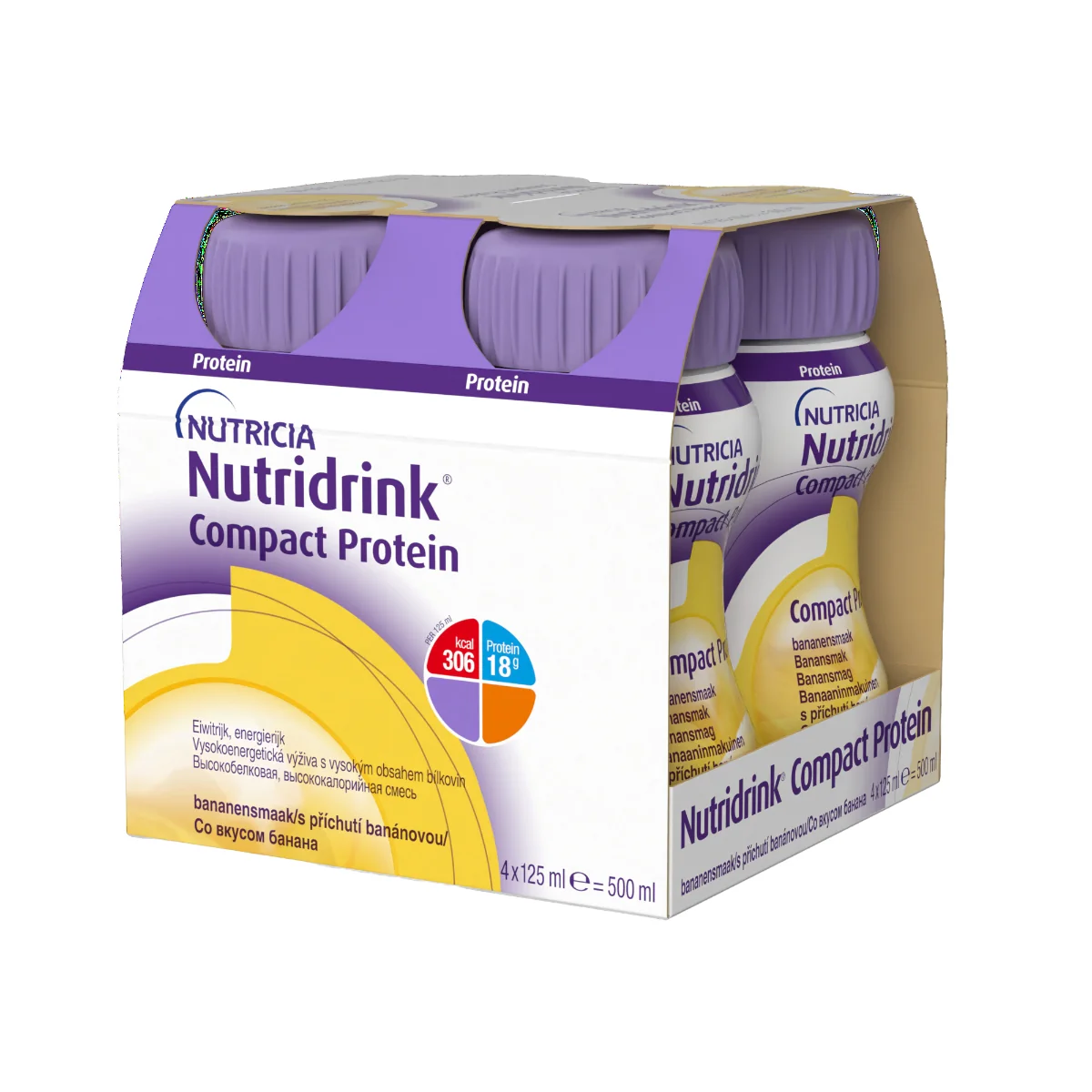 Nutridrink Compact Protein s příchutí banánovou 4x125 ml