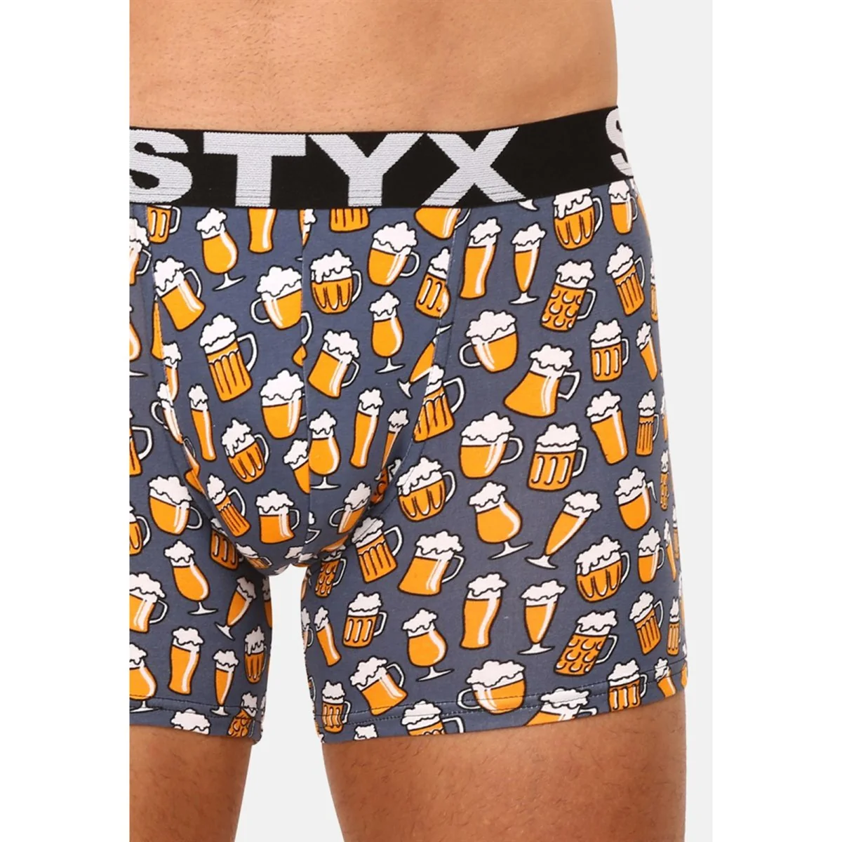 Styx Pánské boxerky long art sportovní guma pivo (U1357) M 