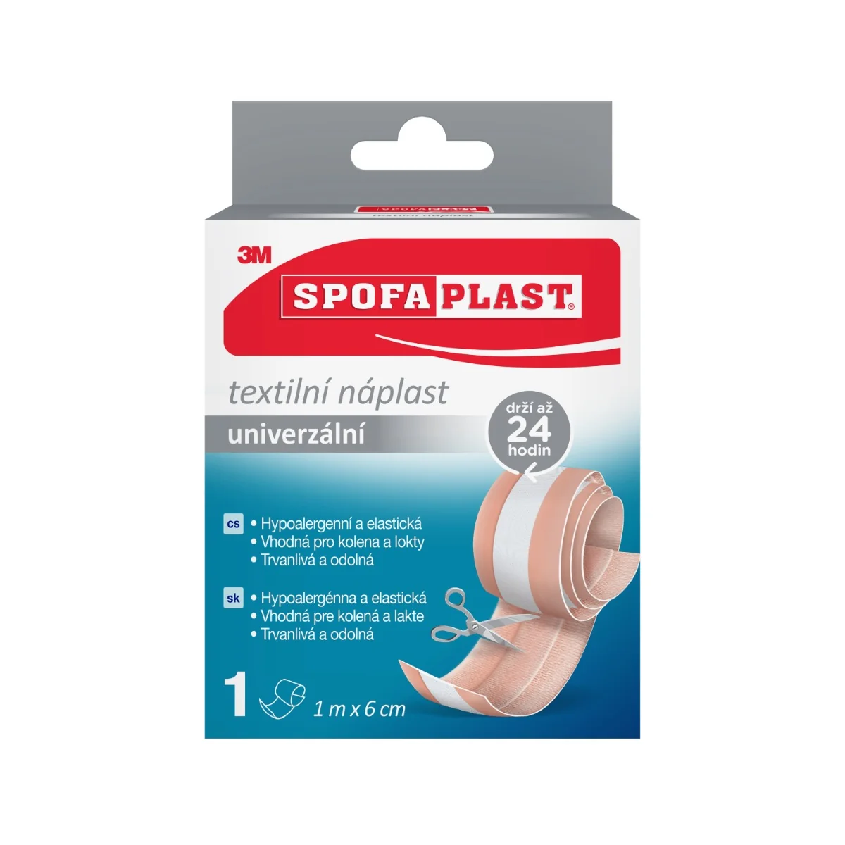 3M Spofaplast 154 Textilní elastická náplast 1 m x 6 cm 1 ks